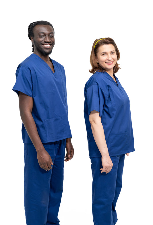 Medical Health Professionals Blue Scrubs Set Top & Trouser Unisex Men/Women